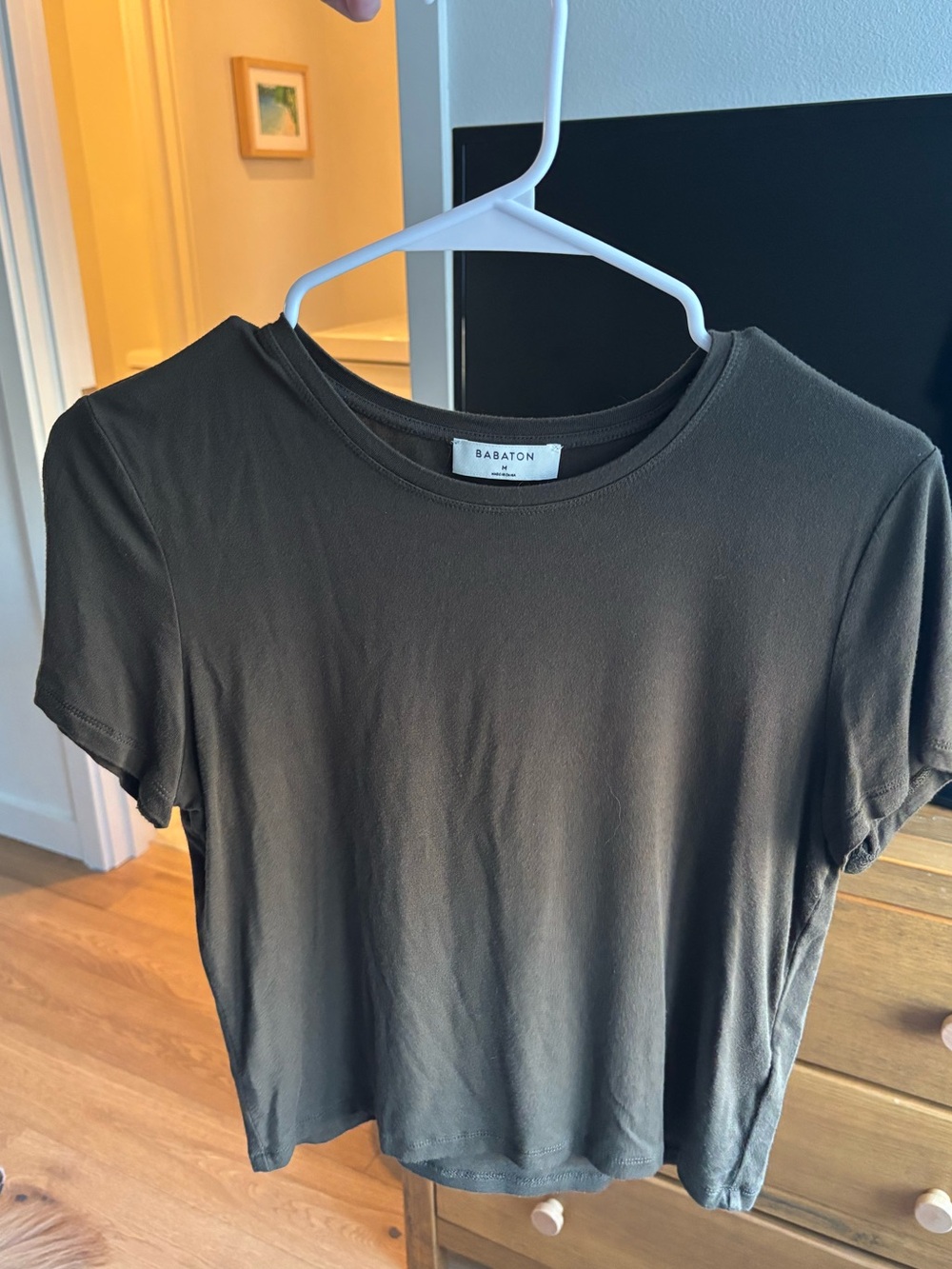 Aritzia Babaton Deep Green Short Sleeve Tee